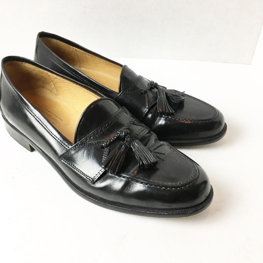 Johnston Murphy Black Leather Casual SZ 9